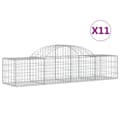 Pikkukuva 1 / 6: vidaXL Kaarevat kivikorit 11 kpl 200x50x40/60 cm galvanoitu rauta