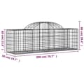 Miniatyrbilde 6 av 6: vidaXL Gabionkurver buede 9 stk 200x50x60/80 cm galvanisert jern