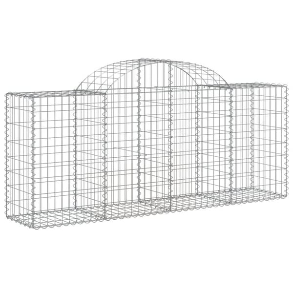 vidaXL Gabioner bågformade 8 st 200x50x80/100 cm galvaniserat järn
