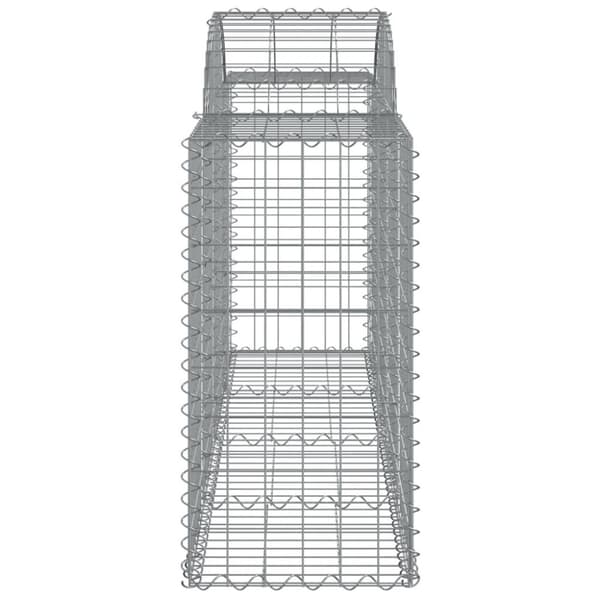 vidaXL Gabioner bågformade 8 st 200x50x80/100 cm galvaniserat järn