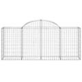 Miniatyrbilde 4 av 6: vidaXL Gabionkurver buede 9 stk 200x50x80/100 cm galvanisert jern