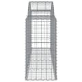 Miniatyrbilde 5 av 6: vidaXL Gabionkurver buede 9 stk 200x50x80/100 cm galvanisert jern