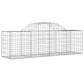 Miniatyrbilde 3 av 6: vidaXL Gabionkurver buede 20 stk 200x50x60/80 cm galvanisert jern