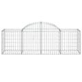 Miniatyrbilde 4 av 6: vidaXL Gabionkurver buede 20 stk 200x50x60/80 cm galvanisert jern
