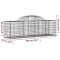 Miniatyrbilde 6 av 6: vidaXL Gabionkurver buede 20 stk 200x50x60/80 cm galvanisert jern