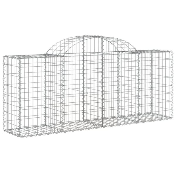 vidaXL Gabionkurver buede 25 stk 200x50x80/100 cm galvanisert jern