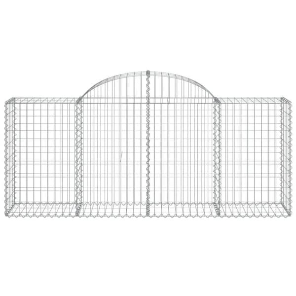 vidaXL Gabionkurver buede 25 stk 200x50x80/100 cm galvanisert jern