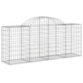 Miniatyrbilde 3 av 6: vidaXL Gabionkurver buede 40 stk 200x50x80/100 cm galvanisert jern