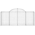 Miniatyrbilde 4 av 6: vidaXL Gabionkurver buede 40 stk 200x50x80/100 cm galvanisert jern