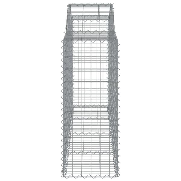 vidaXL Gabionkurver buede 4 stk 200x50x100/120 cm galvanisert jern