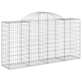 Miniatyrbilde 3 av 6: vidaXL Gabionkurver buede 10 stk 200x50x100/120 cm galvanisert jern