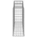 Miniatyrbilde 5 av 6: vidaXL Gabionkurver buede 2 stk 200x50x100/120 cm galvanisert jern