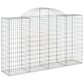 Miniatyrbilde 3 av 6: vidaXL Gabionkurver buede 30 stk 200x50x120/140 cm galvanisert jern