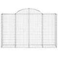Miniatyrbilde 4 av 6: vidaXL Gabionkurver buede 30 stk 200x50x120/140 cm galvanisert jern