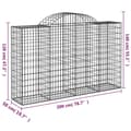 Miniatyrbilde 6 av 6: vidaXL Gabionkurver buede 30 stk 200x50x120/140 cm galvanisert jern