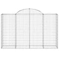 Miniatyrbilde 4 av 6: vidaXL Gabionkurver buede 25 stk 200x50x120/140 cm galvanisert jern