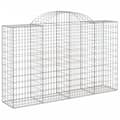 Miniatyrbilde 3 av 6: vidaXL Gabionkurver buede 13 stk 200x50x120/140 cm galvanisert jern