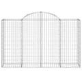 Miniatyrbilde 4 av 6: vidaXL Gabionkurver buede 13 stk 200x50x120/140 cm galvanisert jern