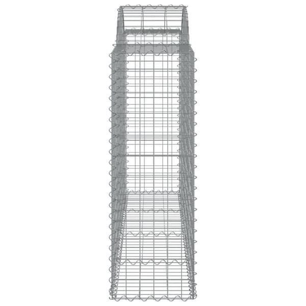 vidaXL Gabionkurver buede 18 stk 200x50x120/140 cm galvanisert jern