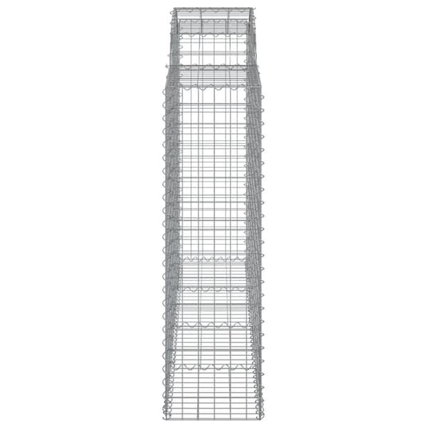 vidaXL Gabionkurver buede 5 stk 200x50x140/160 cm galvanisert jern