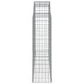 Miniatyrbilde 5 av 6: vidaXL Gabionkurver buede 5 stk 200x50x140/160 cm galvanisert jern