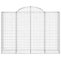 Miniatyrbilde 4 av 6: vidaXL Gabionkurver buede 11 stk 200x50x140/160 cm galvanisert jern