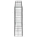 Miniatyrbilde 5 av 6: vidaXL Gabionkurver buede 11 stk 200x50x140/160 cm galvanisert jern