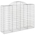 Miniatyrbilde 3 av 6: vidaXL Gabionkurver buede 13 stk 200x50x140/160 cm galvanisert jern