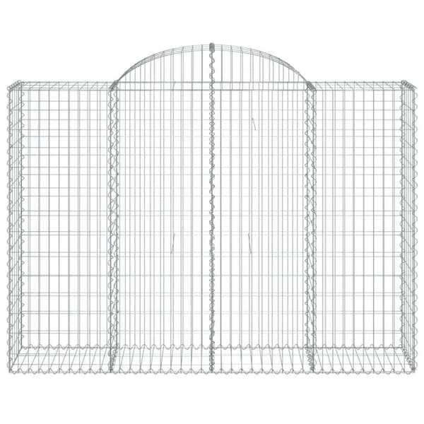 vidaXL Gabionkurver buede 13 stk 200x50x140/160 cm galvanisert jern