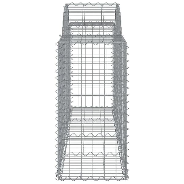 vidaXL buede gabionkurve 4 stk. 200x50x80/100 cm galvaniseret jern