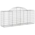 Miniatyrbillede 3 af 6: vidaXL buede gabionkurve 11 stk. 200x50x80/100 cm galvaniseret jern