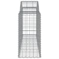 Miniatyrbillede 5 af 6: vidaXL buede gabionkurve 11 stk. 200x50x80/100 cm galvaniseret jern