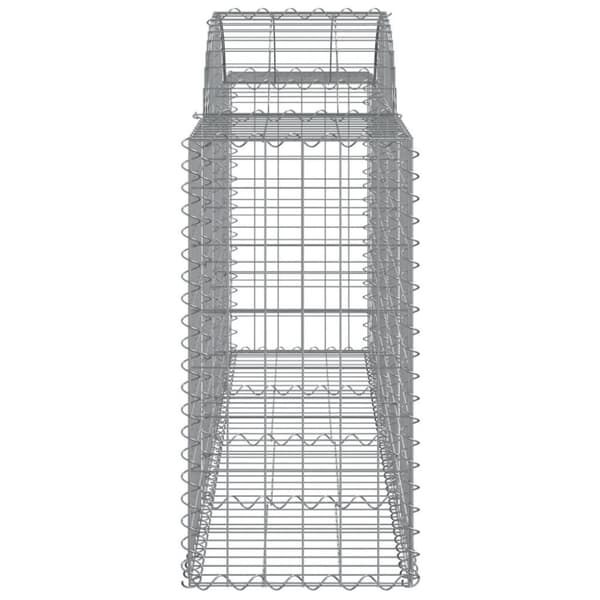 vidaXL buede gabionkurve 11 stk. 200x50x80/100 cm galvaniseret jern