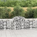 Miniatyrbillede 2 af 6: vidaXL buede gabionkurve 11 stk. 200x50x80/100 cm galvaniseret jern