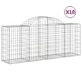 Pikkukuva 1 / 6: vidaXL Kaarevat kivikorit 18 kpl 200x50x80/100 cm galvanoitu rauta