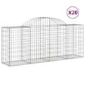 Pikkukuva 1 / 6: vidaXL Kaarevat kivikorit 20 kpl 200x50x80/100 cm galvanoitu rauta