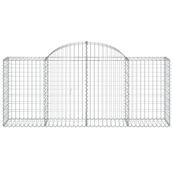 vidaXL buede gabionkurve 40 stk. 200x50x80/100 cm galvaniseret jern