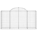 Miniatyrbillede 4 af 6: vidaXL buede gabionkurve 11 stk. 200x50x100/120 cm galvaniseret jern
