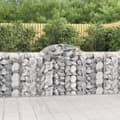 Miniatyrbillede 2 af 6: vidaXL buede gabionkurve 11 stk. 200x50x100/120 cm galvaniseret jern