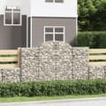 Miniatyrbillede 2 af 6: vidaXL buede gabionkurve 10 stk. 200x50x120/140 cm galvaniseret jern