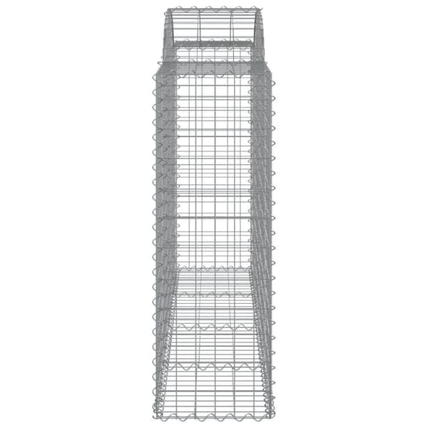 vidaXL buede gabionkurve 9 stk. 200x50x120/140 cm galvaniseret jern