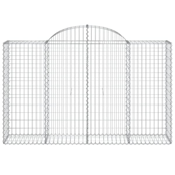 vidaXL Kaarevat kivikorit 20 kpl 200x50x120/140 cm galvanoitu rauta