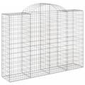 Miniatyrbillede 3 af 6: vidaXL buede gabionkurve 6 stk. 200x50x140/160 cm galvaniseret jern
