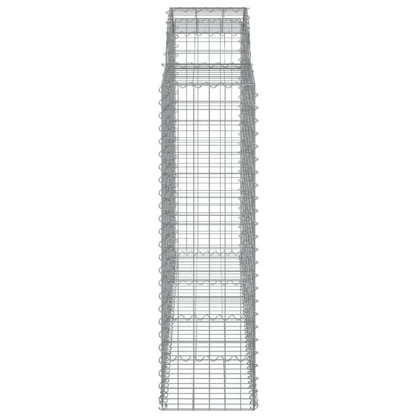 vidaXL buede gabionkurve 6 stk. 200x50x140/160 cm galvaniseret jern
