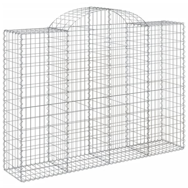 vidaXL Kaarevat kivikorit 4 kpl 200x50x140/160 cm galvanoitu rauta