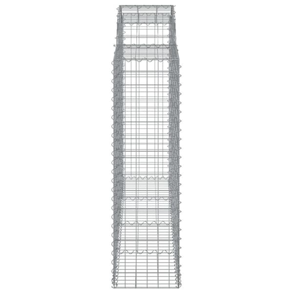 vidaXL Kaarevat kivikorit 12 kpl 200x50x140/160 cm galvanoitu rauta