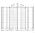 Miniatyrbilde 4 av 6: vidaXL Gabionkurver buede 15 stk 200x50x140/160 cm galvanisert jern