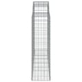 Miniatyrbilde 5 av 6: vidaXL Gabionkurver buede 15 stk 200x50x140/160 cm galvanisert jern