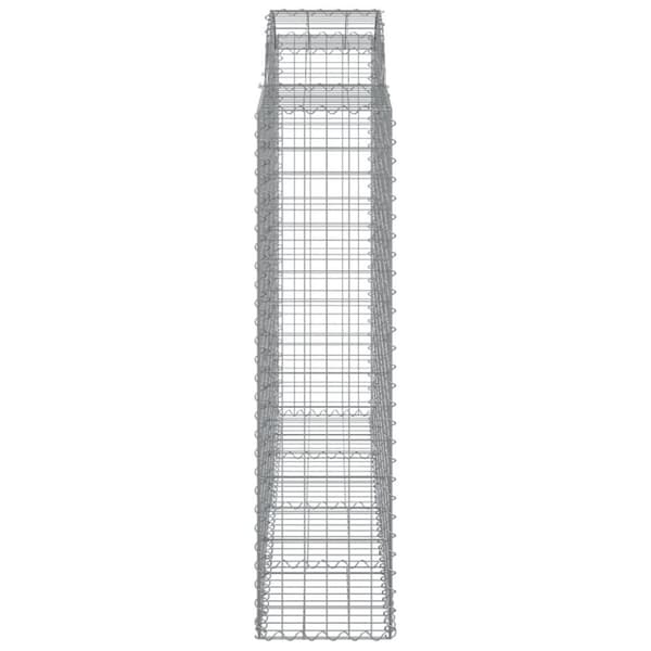 vidaXL Gabionkurver buede 5 stk 200x50x160/180 cm galvanisert jern