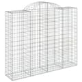 Miniatyrbilde 3 av 6: vidaXL Gabionkurver buede 12 stk 200x50x160/180 cm galvanisert jern